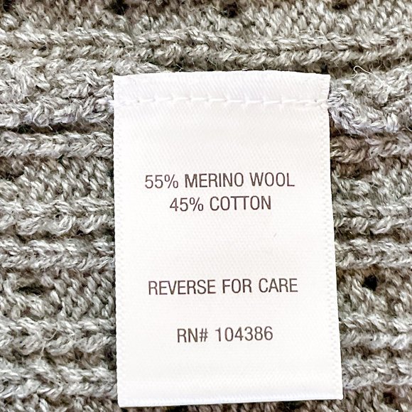 NWT Ryllace Wool Blend V Neck Boyfriend Knit Pullover Sweater Gray 1X - Picture 6 of 6
